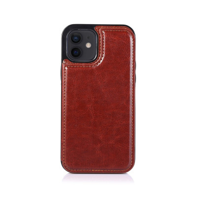 Back Flip Leather Wallet Cover Case for iPhone 12 mini (5.4'')